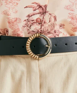Donne Momonì Cinture-Cintura Montoya In Pelle Nappa - Nero