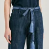 Donne Momonì Cinture-Cintura Ontano Con Nappina In Lurex - Ceruleo