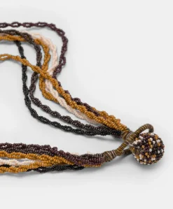 Donne Momonì Bijoux-Collana Rubiela Con Perline - Cacao Multicolor