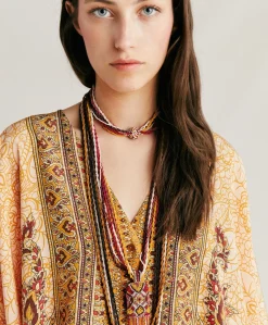 Donne Momonì Bijoux-Collana Vidrier Con Perline - Bruciato/Multicolor
