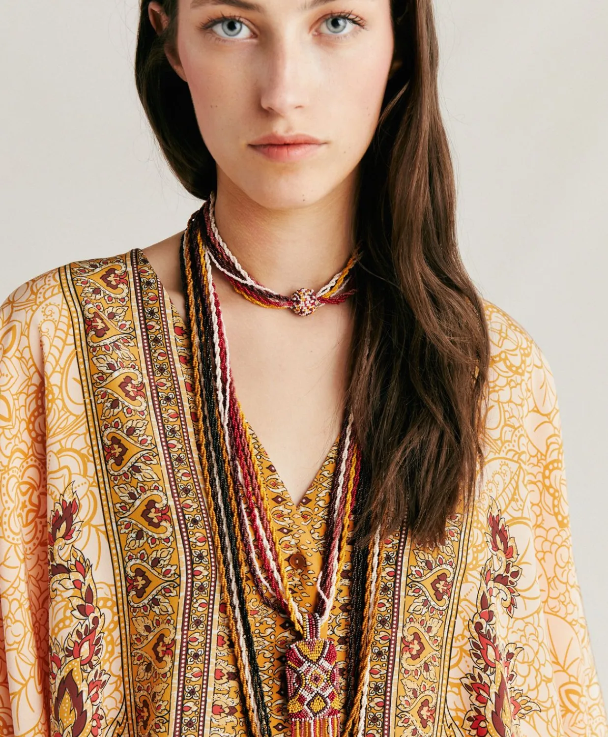 Donne Momonì Bijoux-Collana Vidrier Con Perline - Bruciato/Multicolor