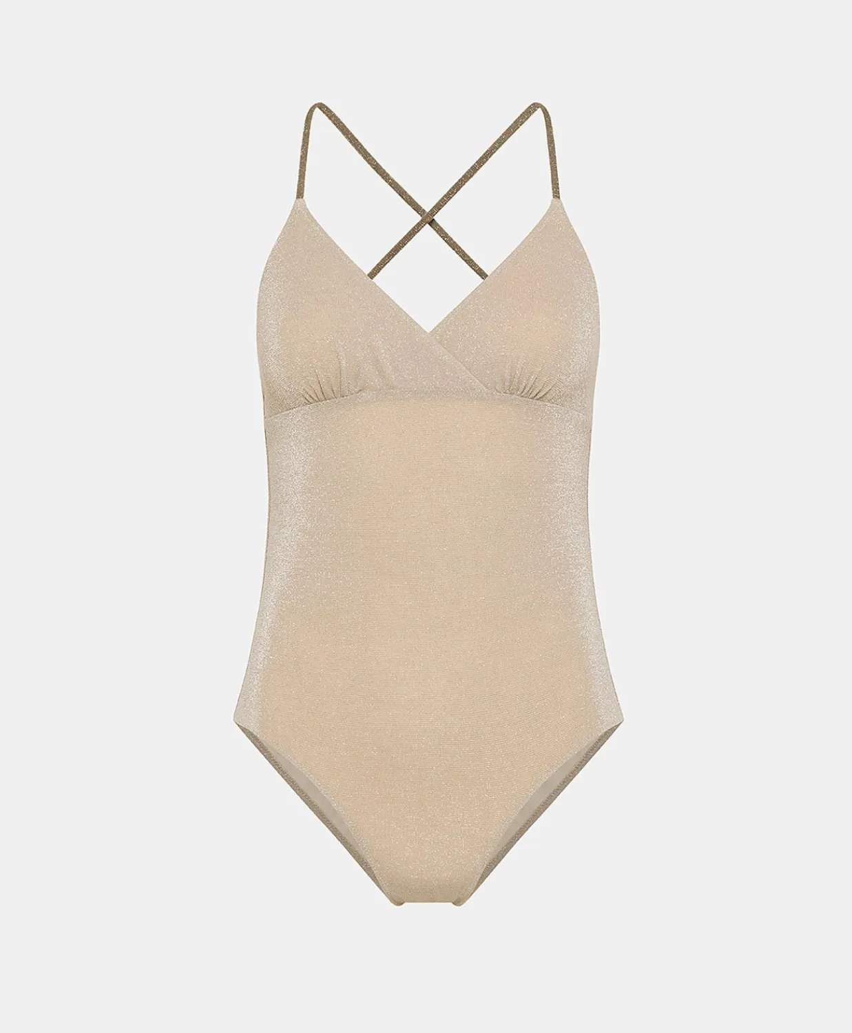 Donne Momonì Costumi Da Bagno-Costume Intero Summer In Jersey Lurex - Sabbia/Fango