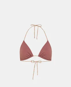Donne Momonì Costumi Da Bagno-Costume Marine A Triangolo Con Spalline Intrecciate - Mosto