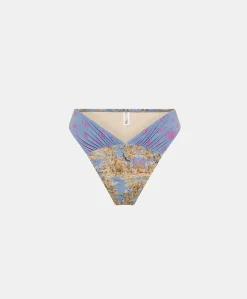 Donne Momonì Costumi Da Bagno-Costume Serina Slip Con Sgambatura Alta - Multicolor Azzurro