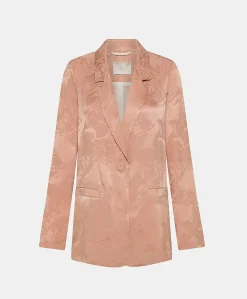 Donne Momonì Completi E Talleur-Giacca Dayton In Cupro Jacquard - Rosato