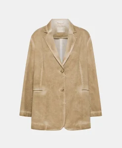 Donne Momonì Completi E Talleur-Giacca Edith In Gabardina - Sabbia