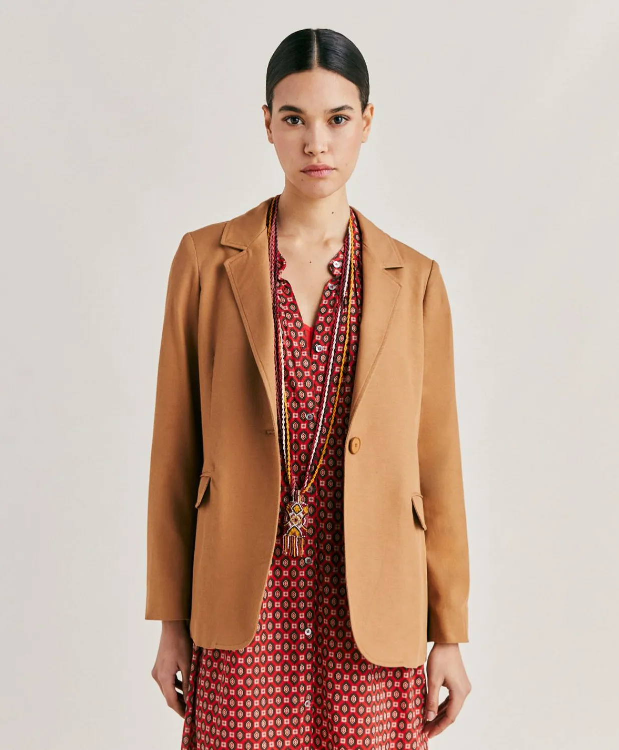 Donne Momonì Giacche-Giacca Futura In Gabardina - Caramello