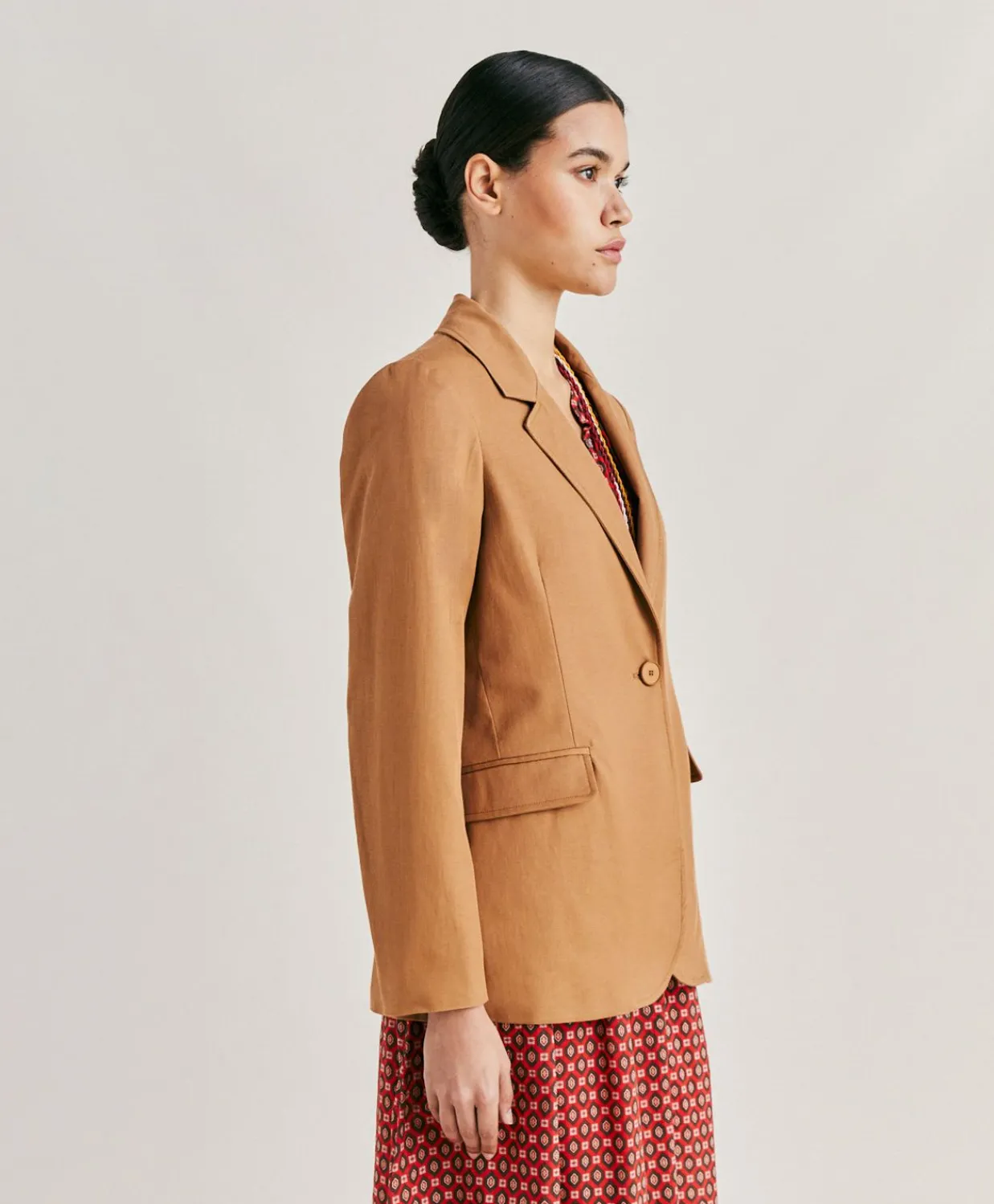 Donne Momonì Giacche-Giacca Futura In Gabardina - Caramello