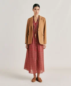 Donne Momonì Giacche-Giacca Futura In Gabardina - Caramello