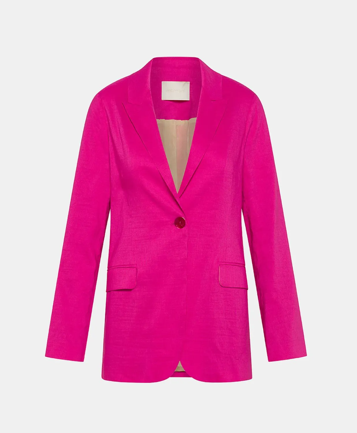 Donne Momonì Giacche-Giacca Lunel In Lino Cotone - Fucsia