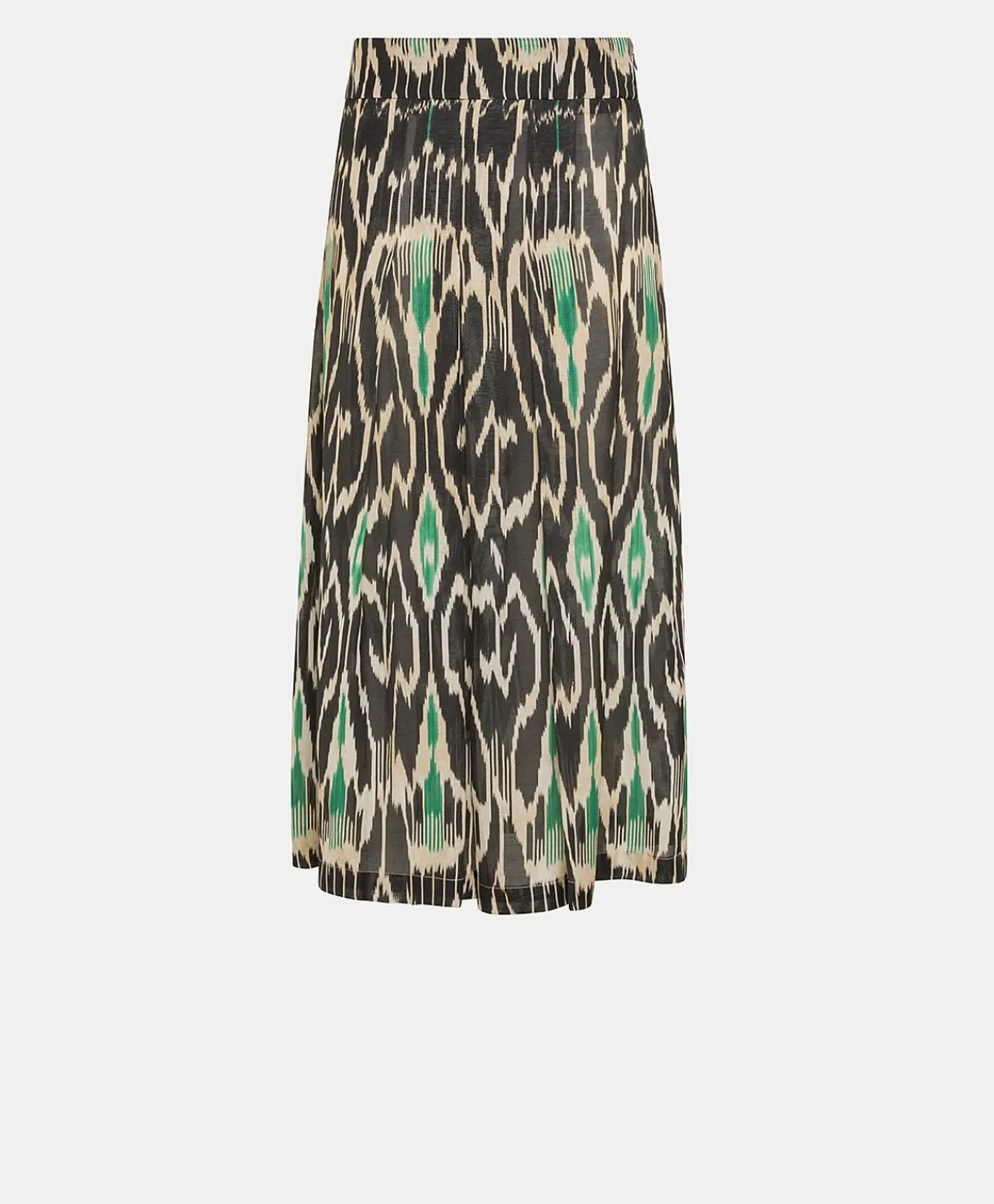 Donne Momonì Gonne-Gonna Celestin In Viscosa Lino - Nero Multicolor