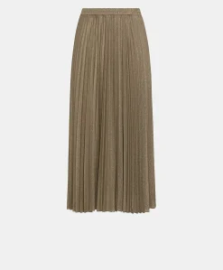 Donne Momonì Gonne-Gonna Emi In Jersey Lurex - Fango