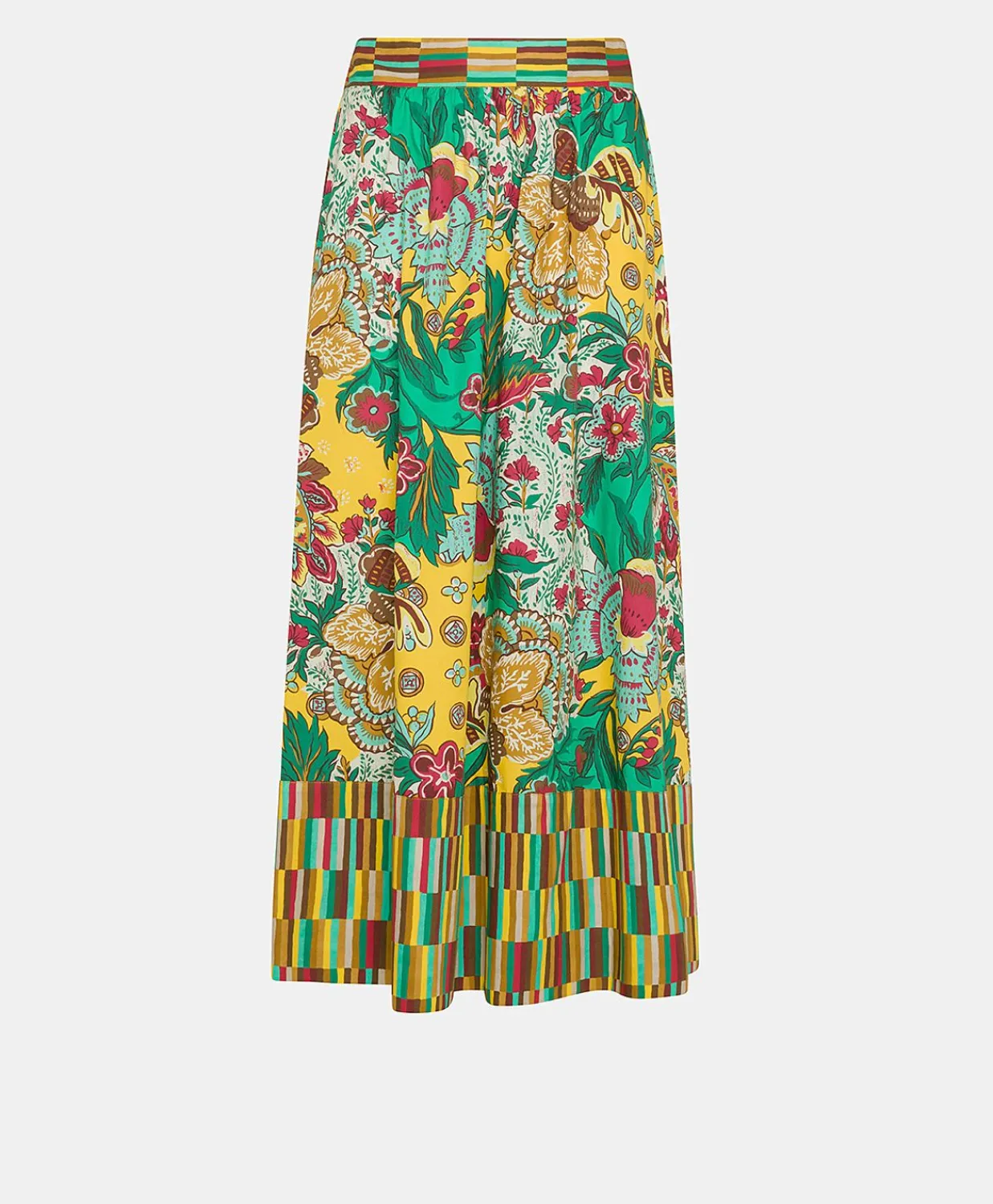 Donne Momonì Gonne-Gonna Iris In Popeline - Multicolor Giallo