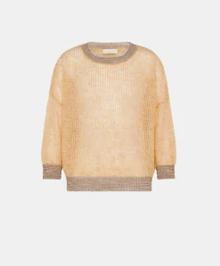 Donne Momonì Maglieria-Maglia Bella In Soft Mohair - Arancio