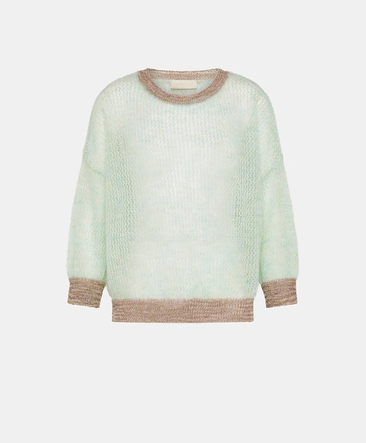 Donne Momonì Maglieria-Maglia Bella In Soft Mohair - Turchese