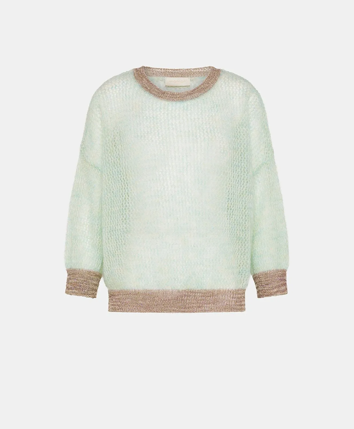 Donne Momonì Maglieria-Maglia Bella In Soft Mohair - Turchese
