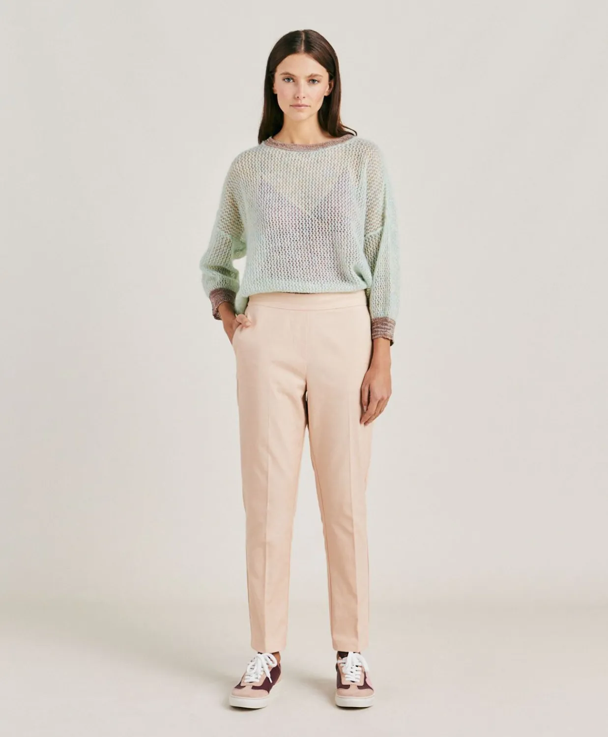 Donne Momonì Maglieria-Maglia Bella In Soft Mohair - Turchese