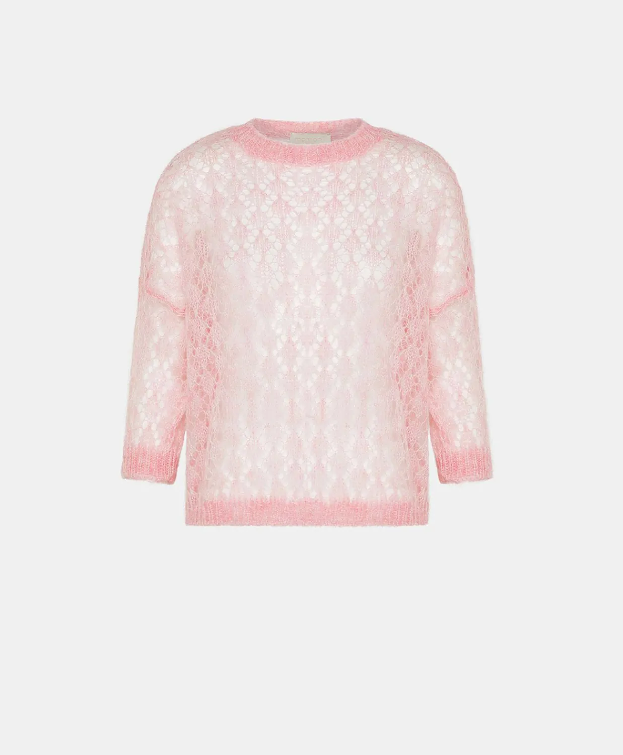 Donne Momonì Maglieria-Maglia Campanula In Soft Mohair - Rosa Baby
