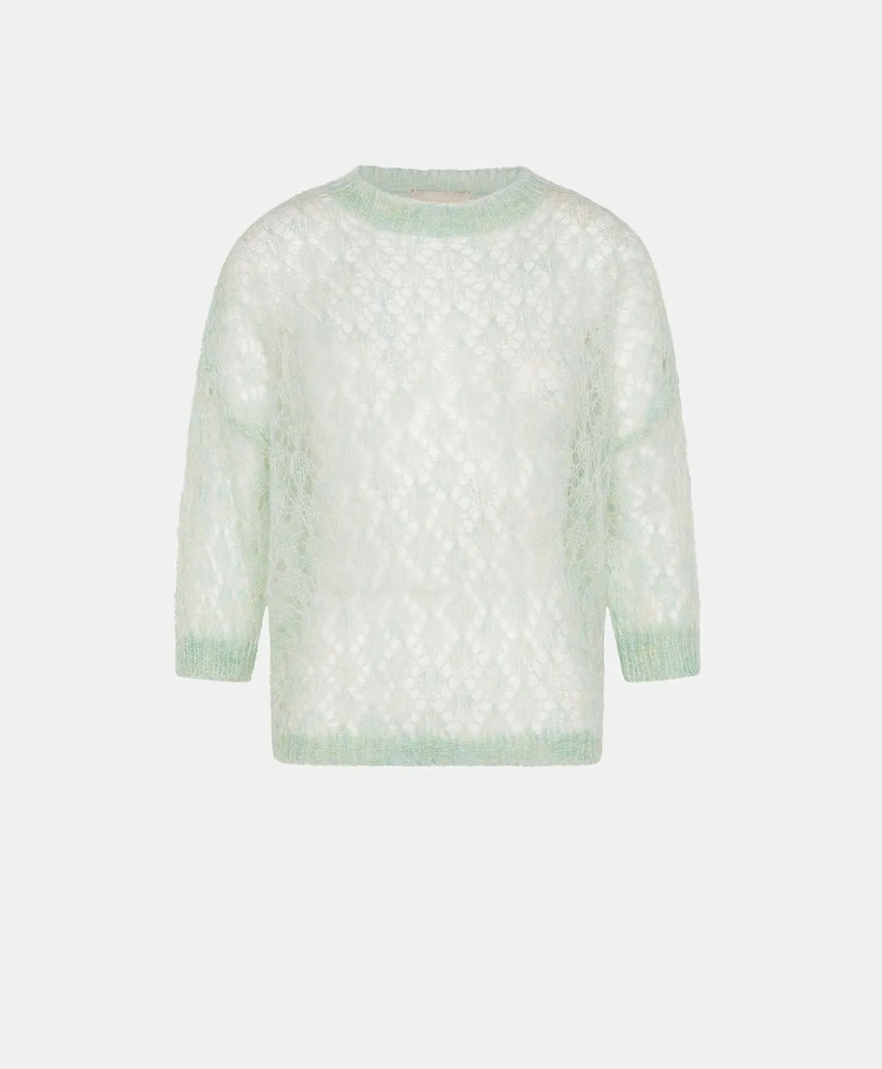 Donne Momonì Maglieria-Maglia Campanula In Soft Mohair - Turchese