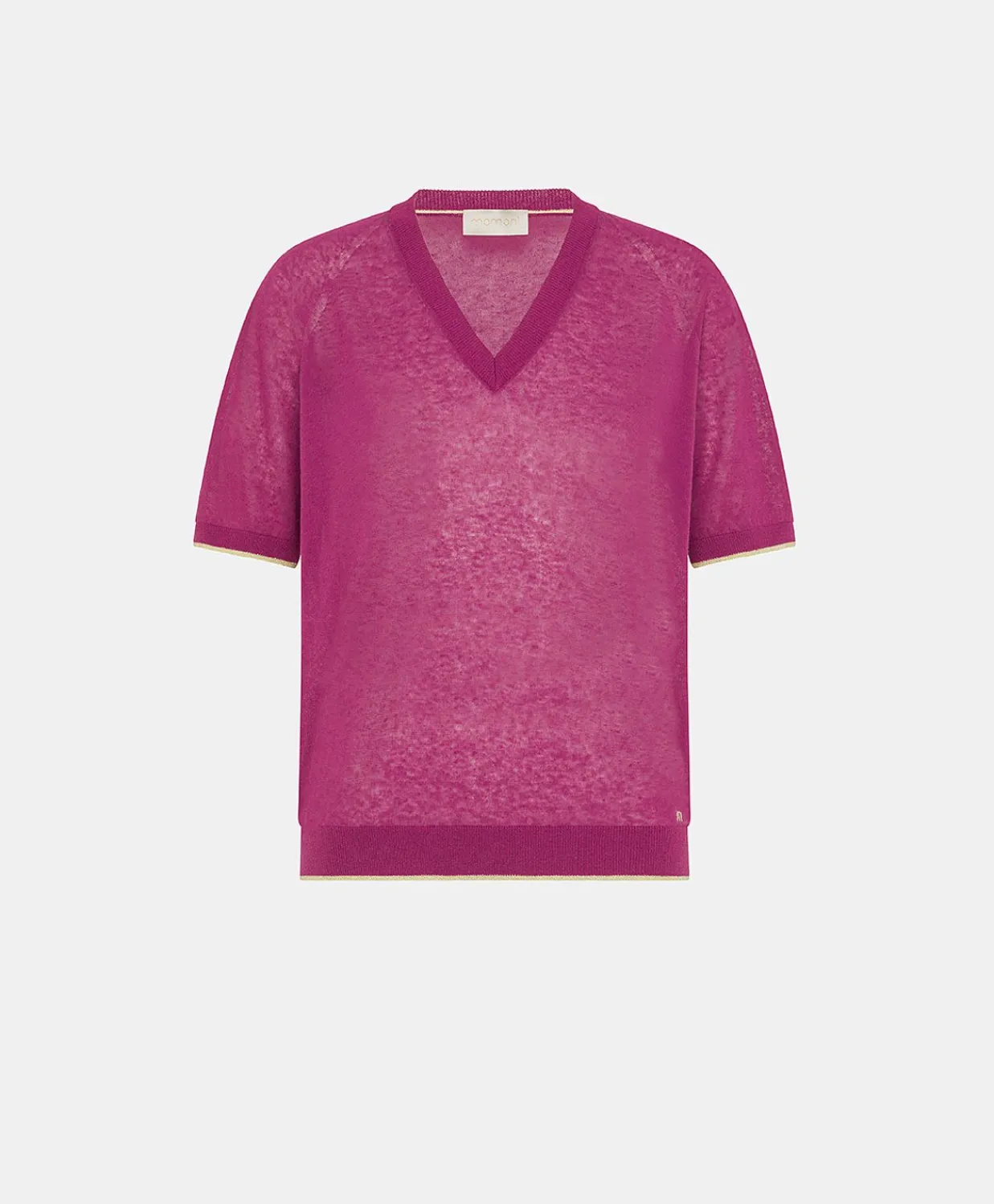 Donne Momonì Maglieria-Maglia Edie In Lino - Ciclamino