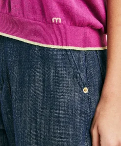 Donne Momonì Maglieria-Maglia Edie In Lino - Ciclamino