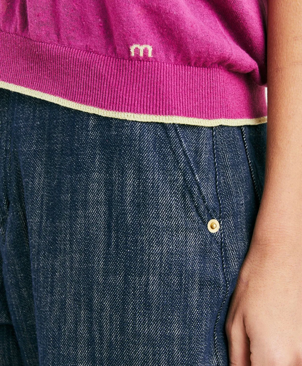 Donne Momonì Maglieria-Maglia Edie In Lino - Ciclamino