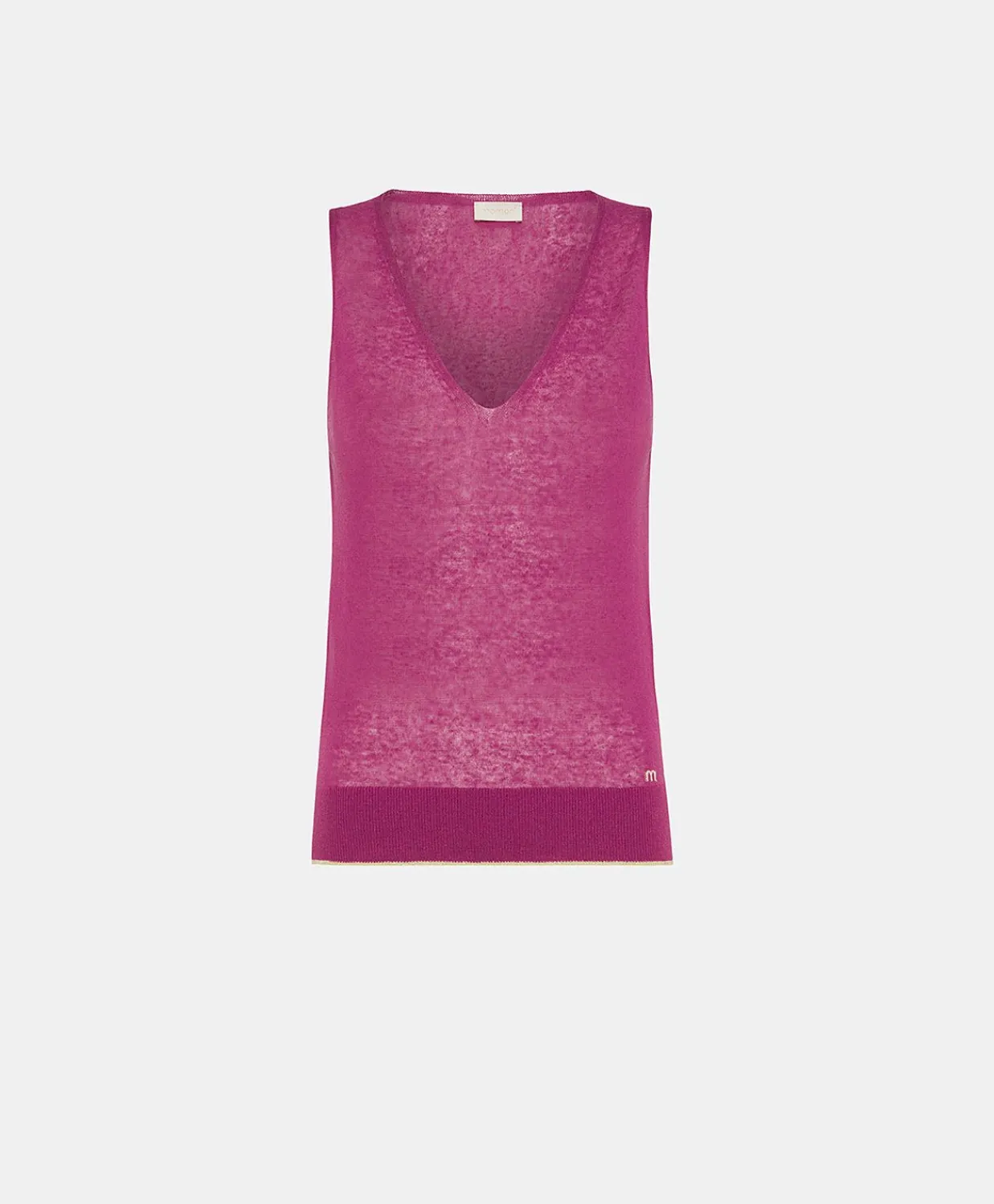 Donne Momonì Maglieria-Maglia Graziosa In Lino - Ciclamino