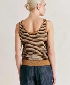 Donne Momonì Maglieria-Maglia Liccia Perlata A Righe - Multicolor