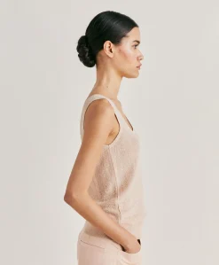 Donne Momonì Maglieria-Maglia Liccia Perlata Lurex - Cipria