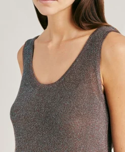 Donne Momonì Maglieria-Maglia Liccia Perlata Lurex - Corteccia