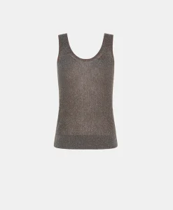 Donne Momonì Maglieria-Maglia Liccia Perlata Lurex - Corteccia