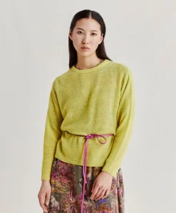 Donne Momonì Maglieria-Maglia Marmotta Perlata - Lime