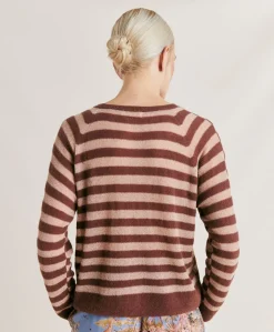 Donne Momonì Maglieria-Maglia Marmotta Perlata Righe Lurex - Glace'