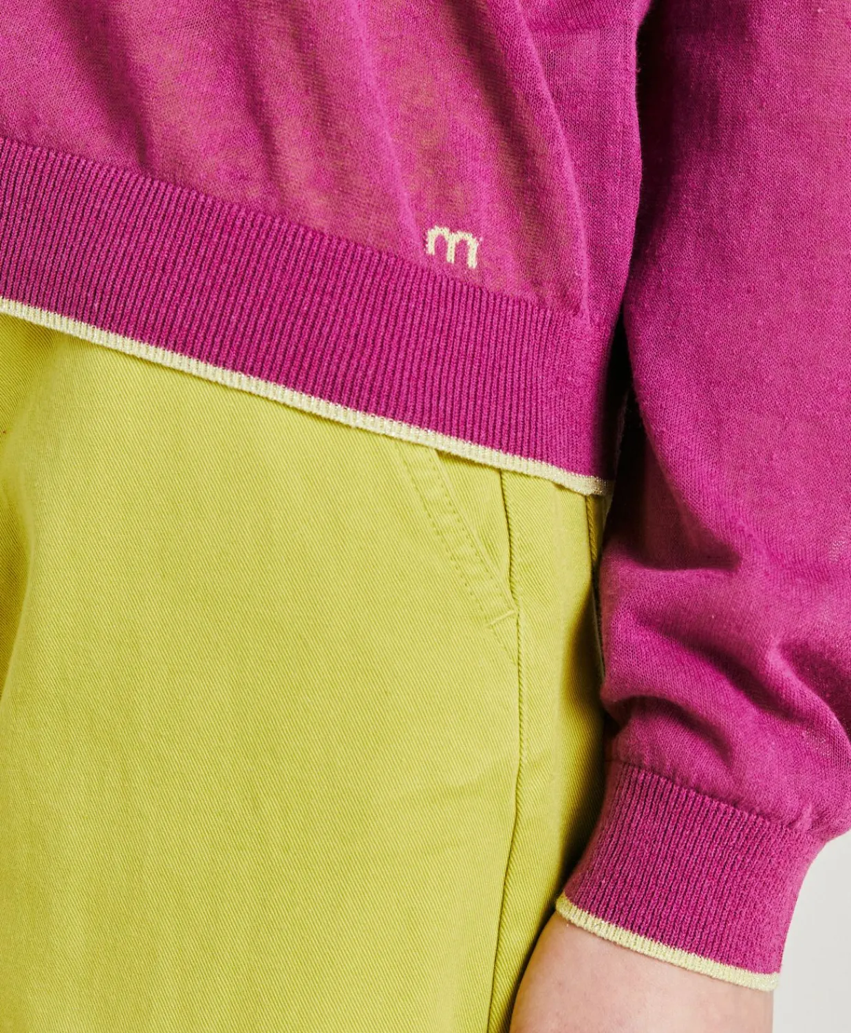 Donne Momonì Maglieria-Maglia Rio In Lino - Ciclamino