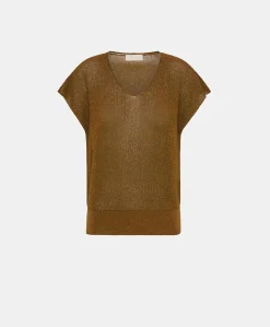 Donne Momonì Maglieria-Maglia Suzanna Perlata Lurex - Army