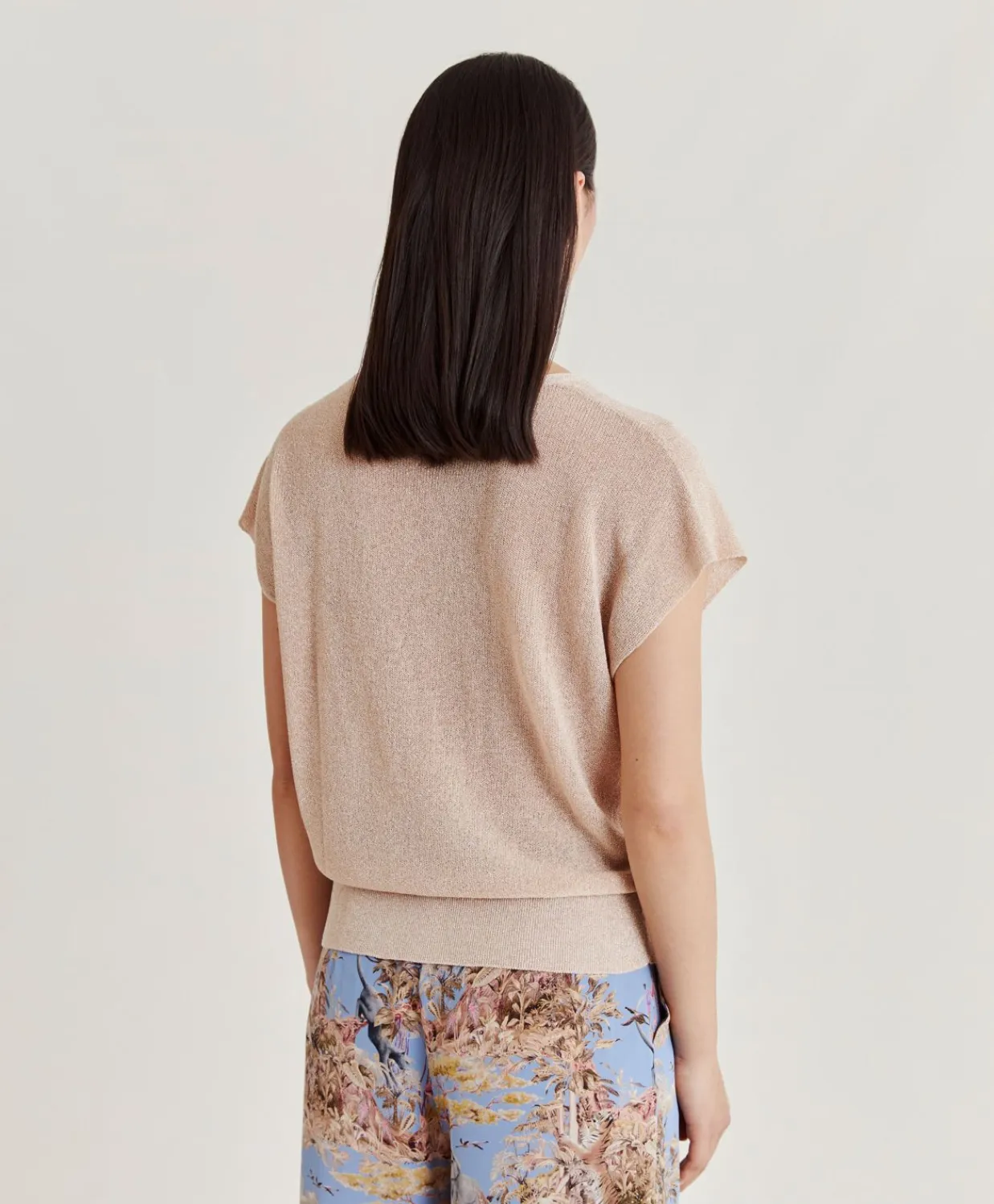 Donne Momonì Maglieria-Maglia Suzanna Perlata Lurex - Cipria