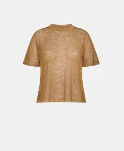 Donne Momonì Maglieria-Maglia Sveva In Lino - Caramello
