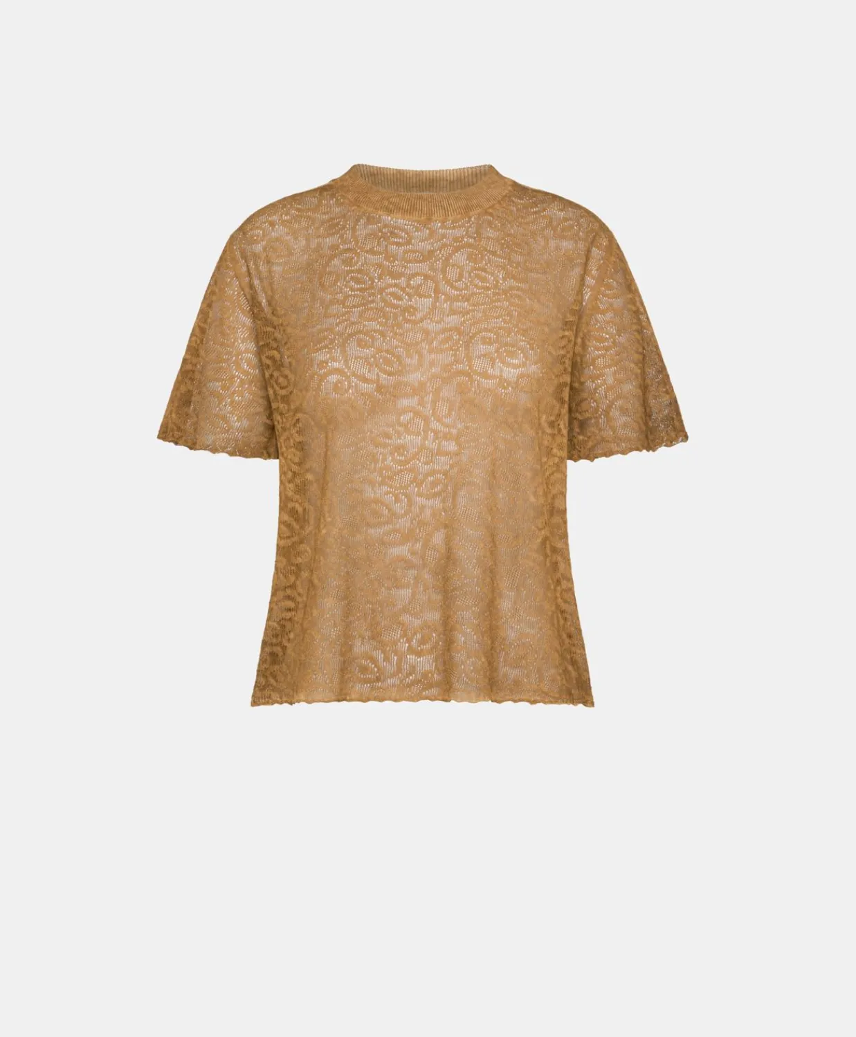 Donne Momonì Maglieria-Maglia Sveva In Lino - Caramello