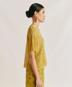 Donne Momonì Maglieria-Maglia Sveva In Lino - Olio