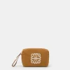 Donne Momonì Borse E Pochette-Make Up Bag Pira In Canvas Con Ricamo - Brandy