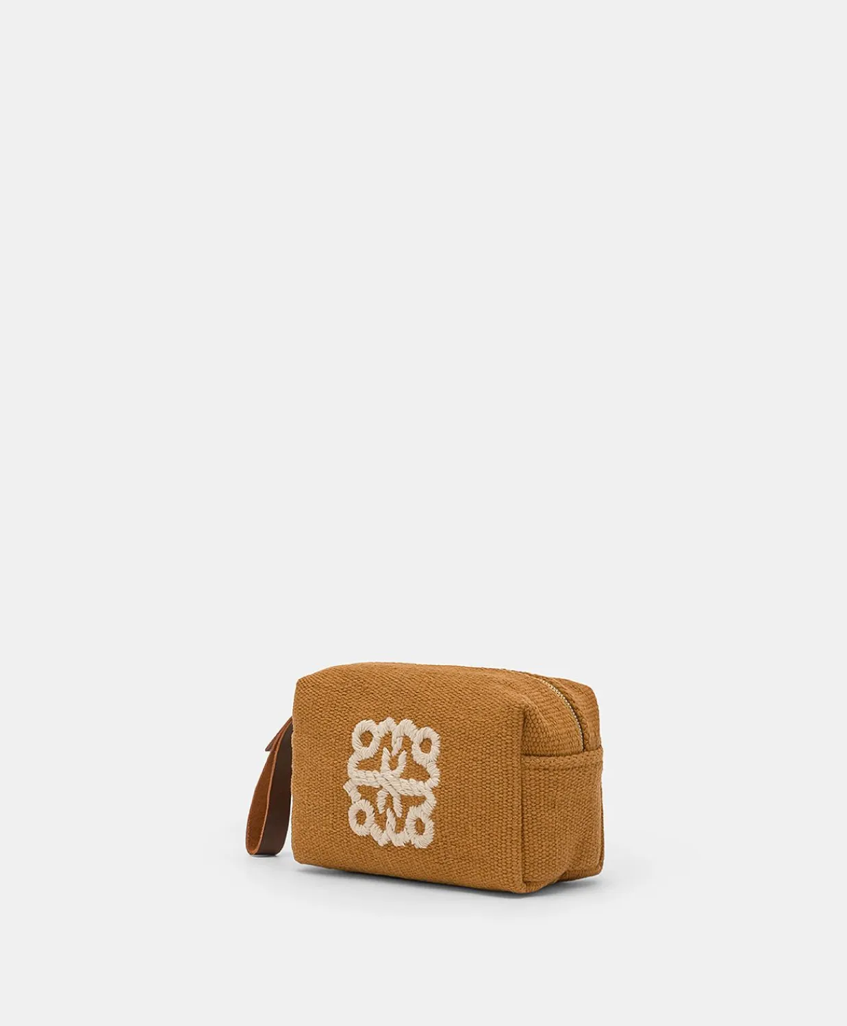 Donne Momonì Borse E Pochette-Make Up Bag Pira In Canvas Con Ricamo - Brandy
