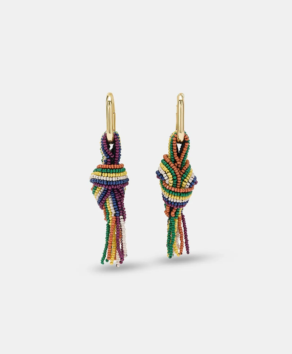 Donne Momonì Bijoux-Orecchini Nodu Con Perline - Verde/Multicolor