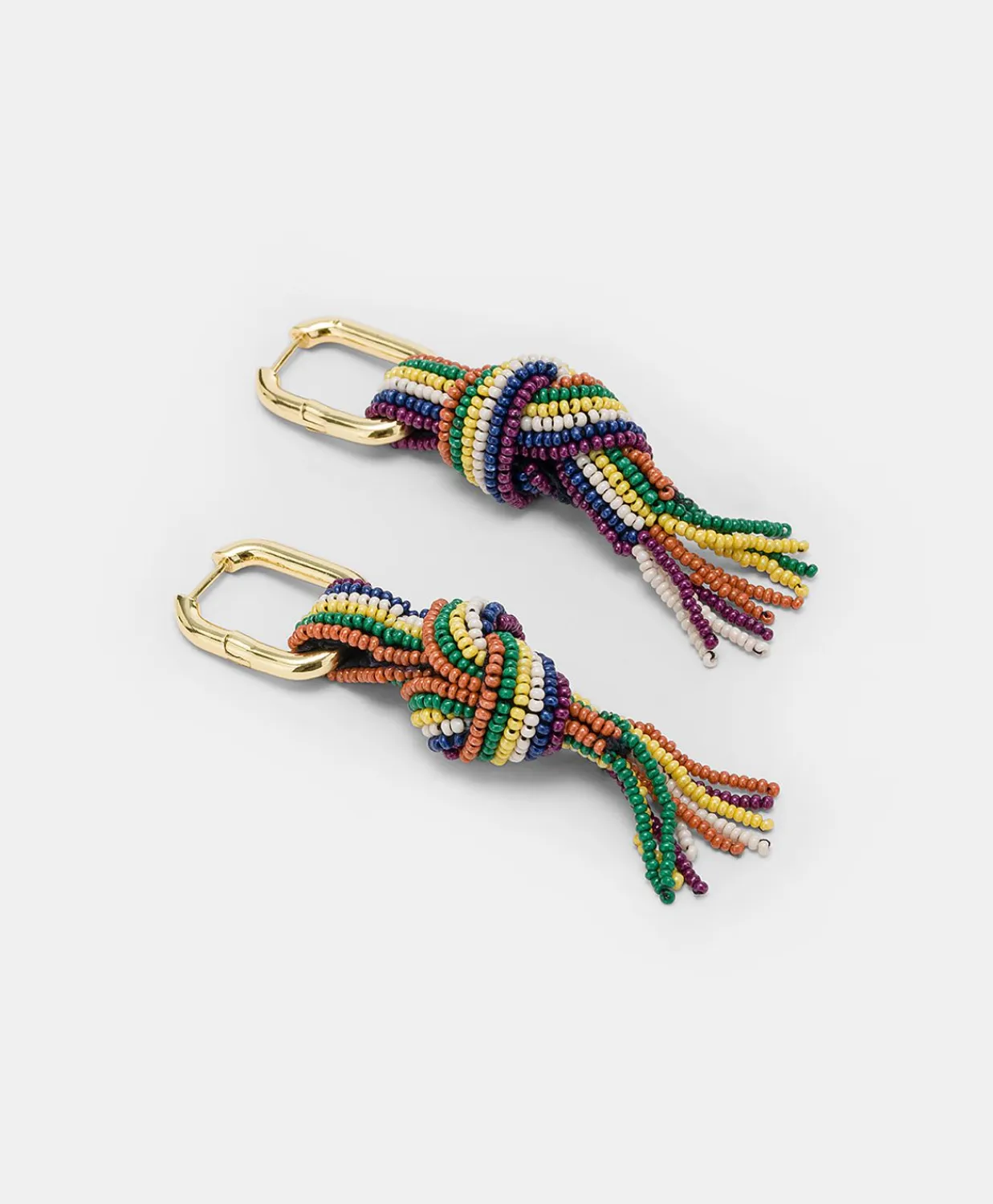 Donne Momonì Bijoux-Orecchini Nodu Con Perline - Verde/Multicolor
