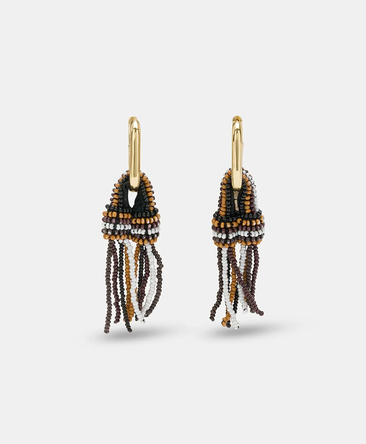 Donne Momonì Bijoux-Orecchini Zimmari Con Perline - Cacao Multicolor