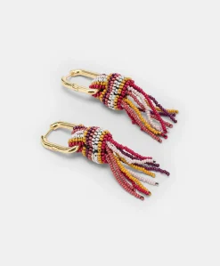 Donne Momonì Bijoux-Orecchini Zimmari Con Perline - Bruciato Multicolor