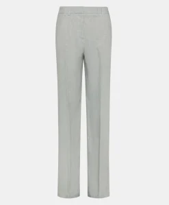 Donne Momonì Completi E Talleur-Pantalone Narciso In Lino Lurex - Grigio