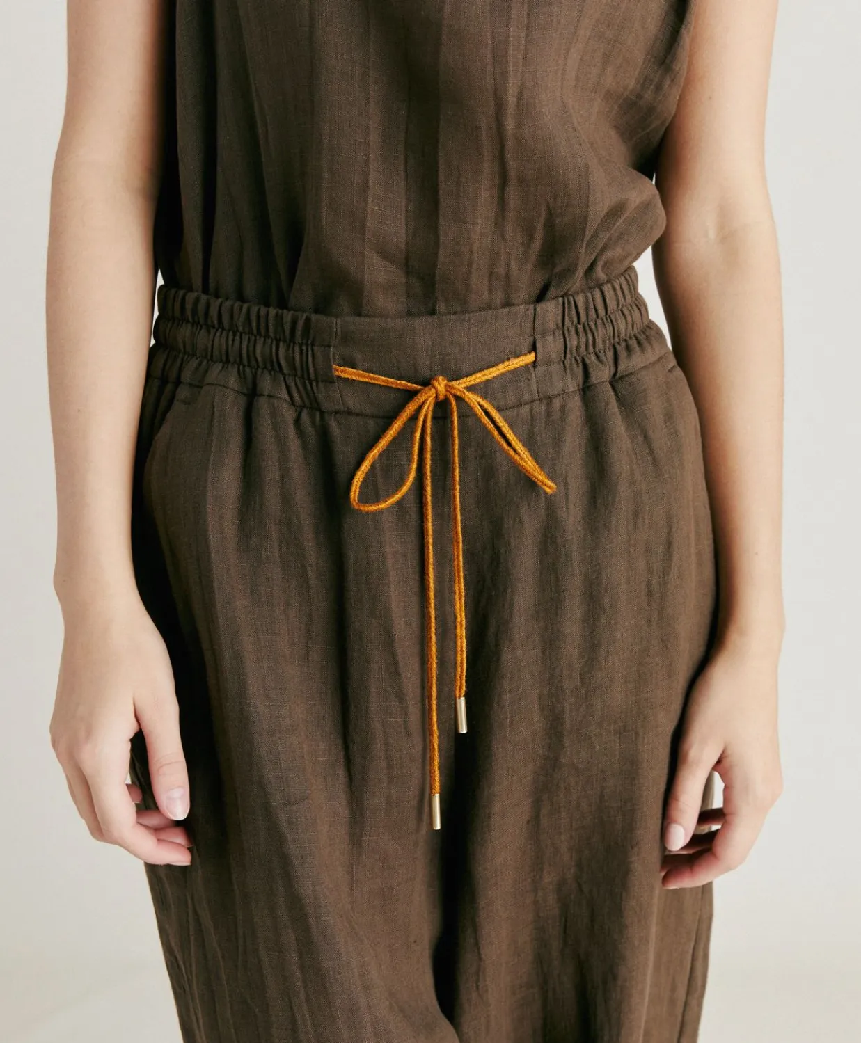 Donne Momonì Pantaloni E Shorts-Pantaloni Aliterru In Lino - Army