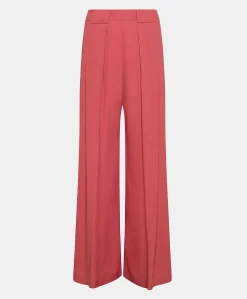 Donne Momonì Pantaloni E Shorts-Pantaloni Aspen In Acetato Seta - Amaranto