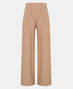 Donne Momonì Pantaloni E Shorts-Pantaloni Aspen In Acetato Seta - Nudo