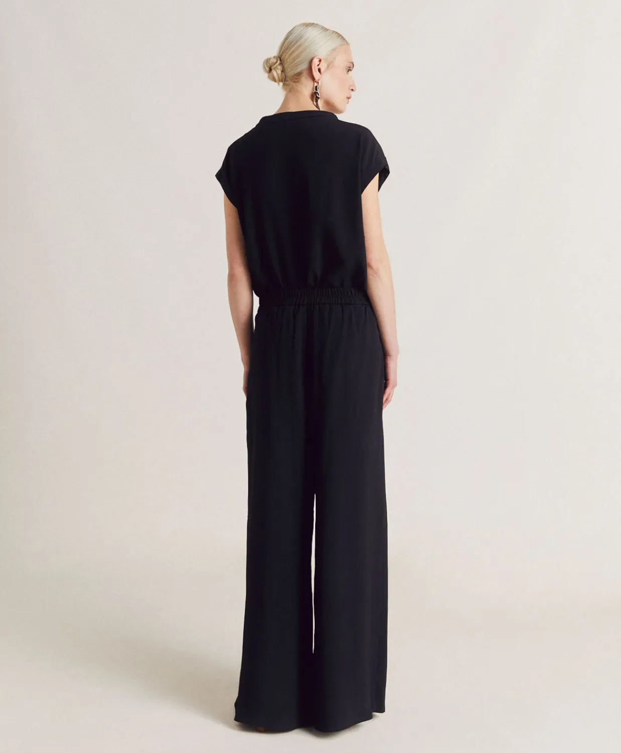 Donne Momonì Pantaloni E Shorts-Pantaloni Aspen In Acetato Seta - Nero
